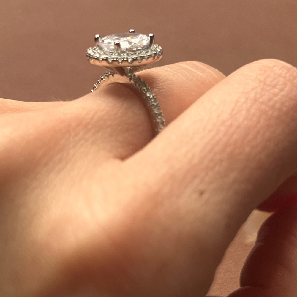 Engagement Oval Shape Stunning Statement Ring Big… - image 8